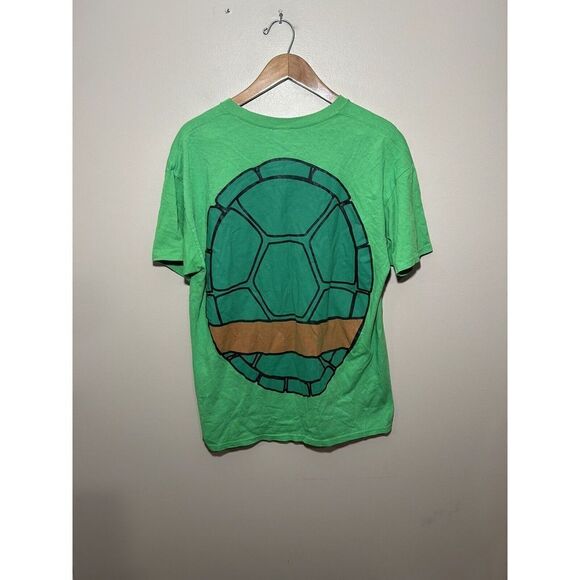 TMNT Turtle Shell Adult T-Shirt Leonardo Costume Front & Back Large - Picture 5 of 5
